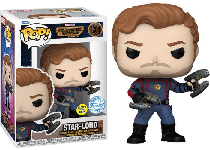 POP! Marvel Guardiões da Galáxia Star-Lord Exclusive 9cm - Glow in the Dark ANIMATEK