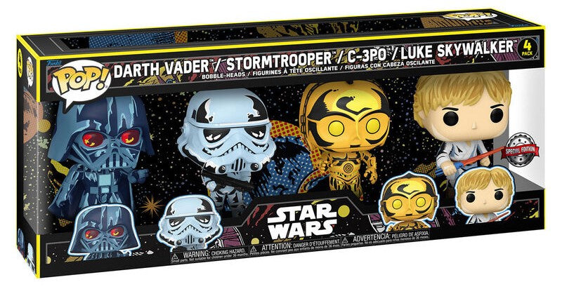 POP! Movies Star Wars Vinyl Figure 4-Pack Retro Exclusive Series 9 cm ANIMATEK