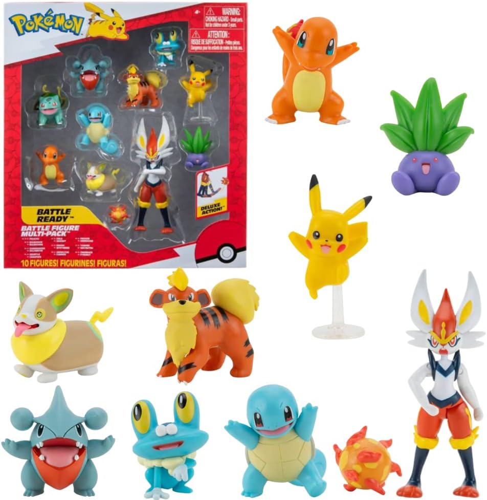 Pack de Figuras Pokémon Battle Ready - 10 Figuras (5-11cm) ANIMATEK