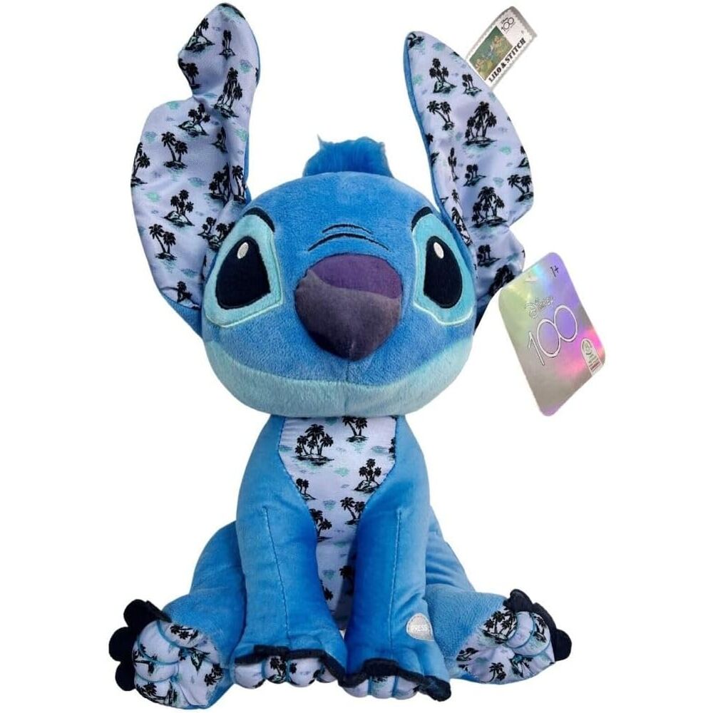 Peluche Stitch 100th Anniversary Disney 30cm com Som - Edição Especial ANIMATEK