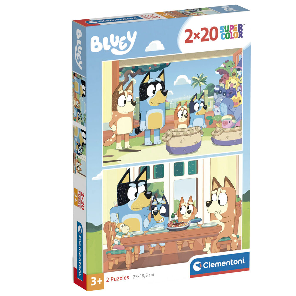 Puzzle Bluey Supercolor Clementoni - 2x20 Peças (3+ anos) ANIMATEK