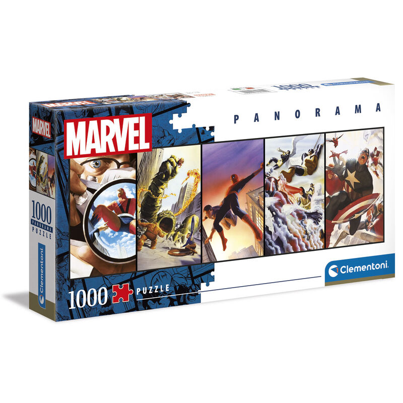 Puzzle Panorama Marvel 80 - Oficial Marvel Comics com 1000 Peças ANIMATEK