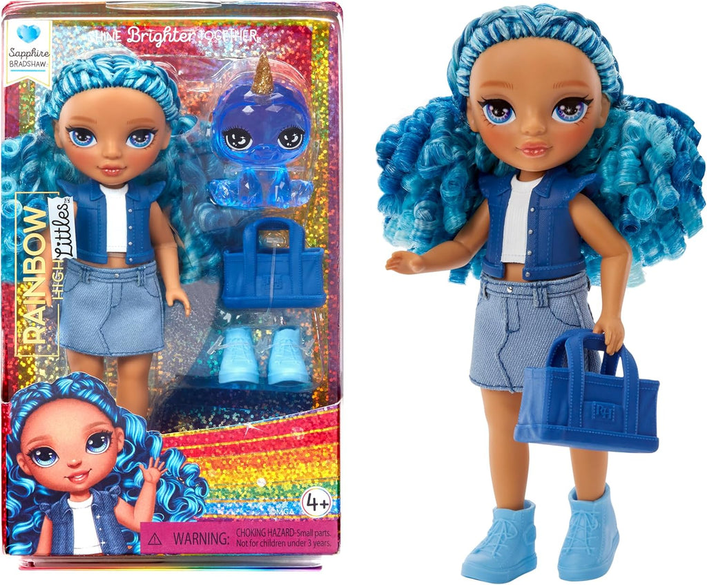 Rainbow High Littles - Sapphire Bradshaw com Animal de Estimação Mágico Yeti ANIMATEK