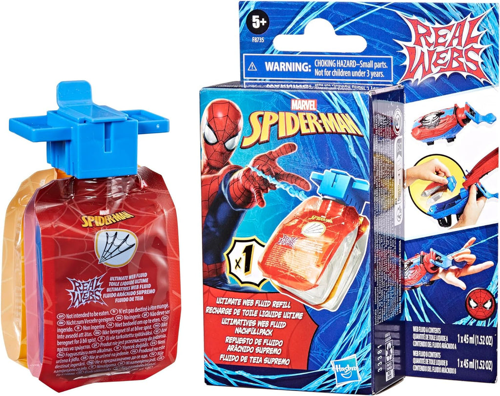 Spider-Man Real Webs Fluido de Teia Supremo Marvel Hasbro F8735 - Recarga ANIMATEK