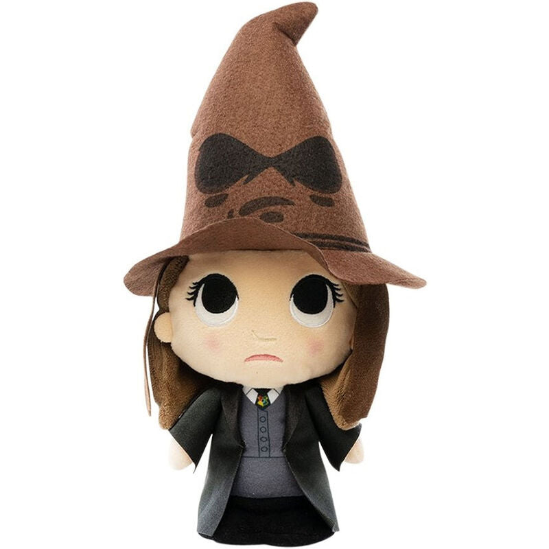 Peluche Hermione Granger com Chapéu Selecionador 15 cm | Colecionável Oficial Harry Potter