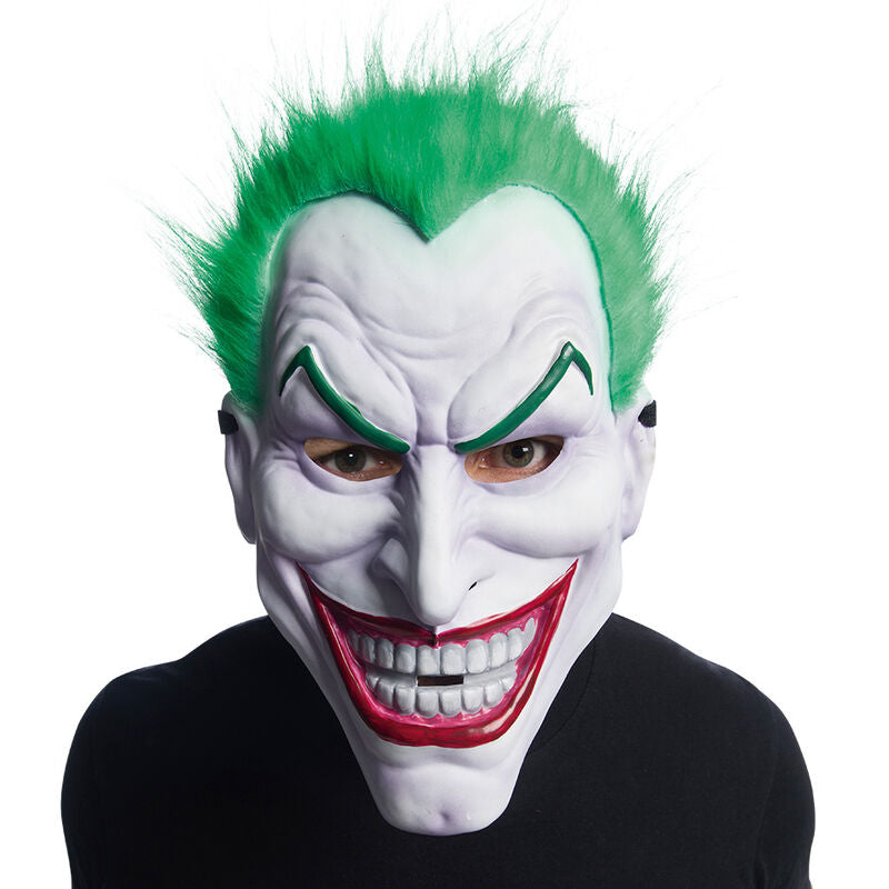 Máscara Joker com Cabelo Realista - Disfarce Adulto DC Comics