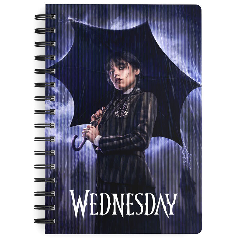 Caderno A5 Efeito 3D Wednesday