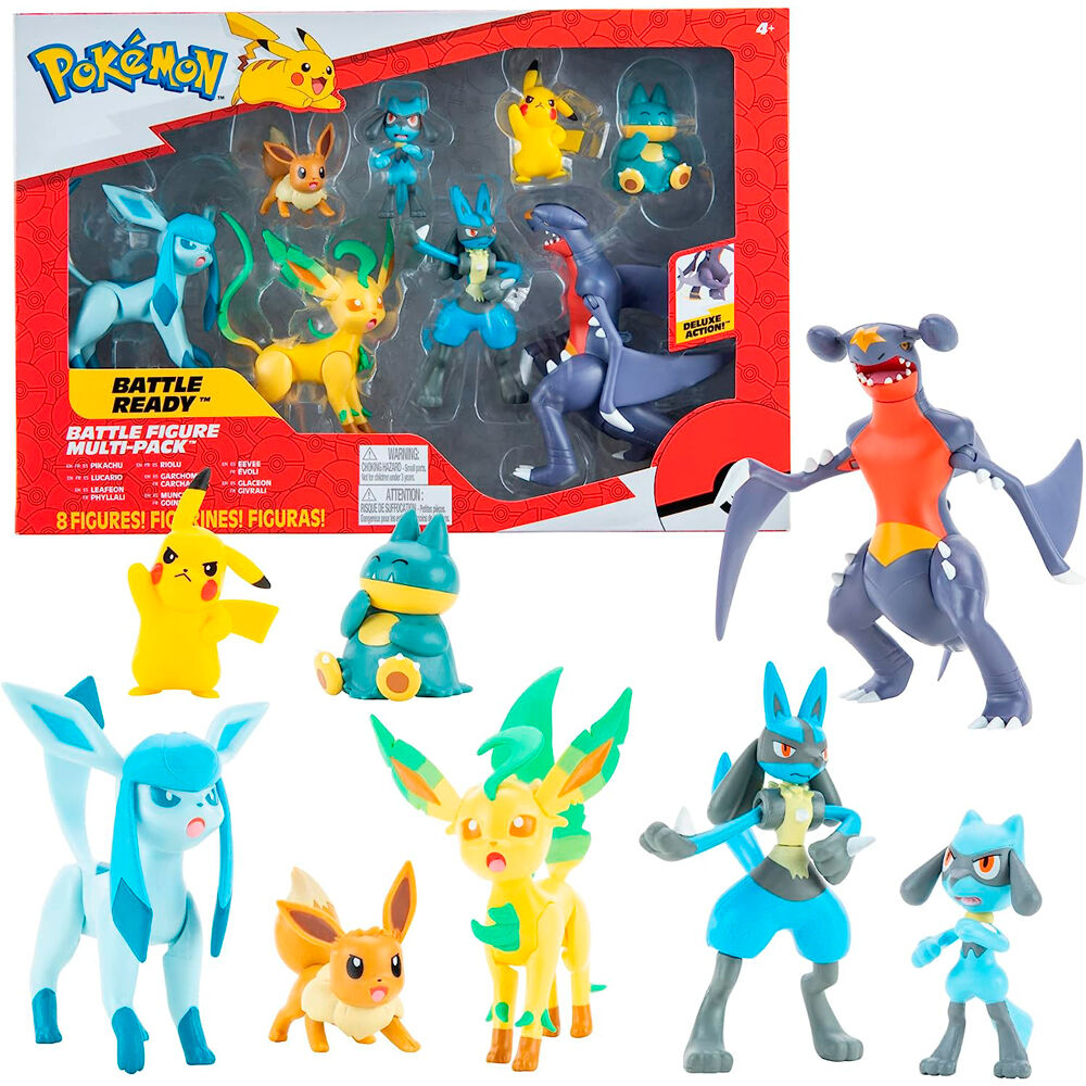 Pack de Figuras Pokémon Battle Ready - 8 Figuras 5-11 cm