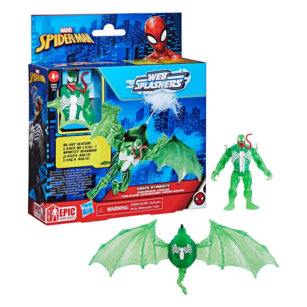 Green Symbiote Hydro Wing Blast 10 cm - Spider-Man Epic Hero Series Web Splashers
